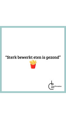 Sterk bewerkt eten (ultra processed foods) is gezond.